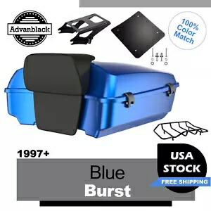 ハーレーストリートロードエレクトラグライド用ブルーバーストチョップドツアーパックトランク Blue Burst Chopped Tour Pack Trunk For Harley Street Road Electra Glide 【並行輸入品】 140,250円