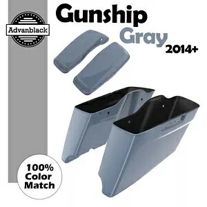ガンシップ グレー CVO テーパード エクステンデッド ストレッチ サドルバッグ ハーレー ツーリング 14+用 Gunship Gray CVO Tapered Extended Stretched Saddlebag For Harley Touring 14+ 【並行輸入品】