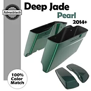 ディープ ジェイド パール CVO テーパード エクステンデッド ストレッチ サドルバッグ ハーレー 14+用 Deep Jade Pearl CVO Tapered Extended Stretched Saddlebag For Harley 14+ 【並行輸入品】