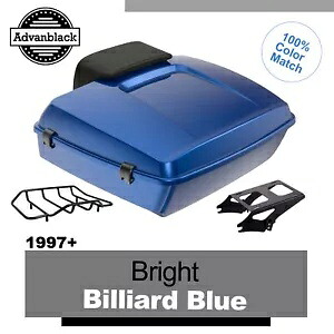 Advanblack ブライト ビリヤード ブルー チョップド ツアー パック パック トランク ラゲッジ ハーレーに適合 Advanblack Bright Billiard Blue Chopped Tour Pak Pack Trunk Luggage Fits Harley 【並行輸入品】