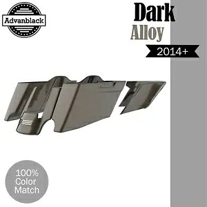 ハーレー 2014+ CVO テーパードストレッチ拡張サドルバッグに適合 ダーク合金 Fits Harley 2014+ CVO Tapered Stretched Extended Saddlebags DARK ALLOY 【並行輸入品】