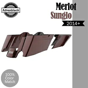 ハーレー 2014+ CVO テーパードストレッチ拡張サドルバッグに適合 MERLOT SUNGLO Fits Harley 2014+ CVO Tapered Stretched Extended Saddlebags MERLOT SUNGLO 【並行輸入品】