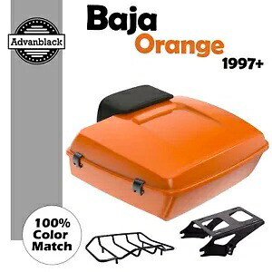 Advanblack バハ オレンジ チョップド ツアー パック パック 97+ ハーレー ツーリングに適合 Advanblack Baja Orange Chopped Tour Pak Pack Fits 97+ Harley Touring 【並行輸入品】