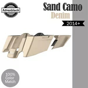 ハーレー 2014+ CVO テーパードストレッチ拡張サドルバッグに適合 SAND CAMO DENIM Fits Harley 2014+ CVO Tapered Stretched Extended Saddlebags SAND CAMO DENIM 【並行輸入品】