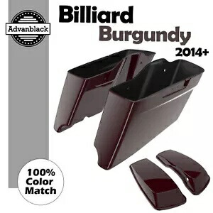 ビリヤード バーガンディ CVO テーパード エクステンデッド ストレッチ サドルバッグ ハーレー 14+用 Billiard Burgundy CVO Tapered Extended Stretched Saddlebag For Harley 14+ 【並行輸入品】