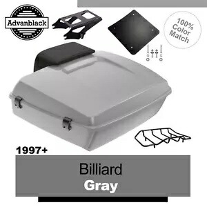 1997年以降のハーレーストリートロードエレクトラグライド用ビリヤードグレーチョップドツアーパックトランク Billiard Gray Chopped Tour Pack Trunk For 1997+ Harley Street Road Electra Glide 【並行輸入品】