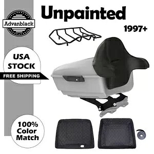 未塗装キング ツアー パック パッド トランク ブラック ヒンジ & ラッチ 1997 年以降のハーレー用 Unpainted King Tour Pack Pad Trunk Black Hinges & Latch For 1997+ Harley 【並行輸入品】|カスタムパーツ WORLD倉庫