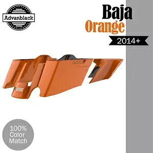 ハーレー 2014+ CVO テーパードストレッチ拡張サドルバッグ BAJA オレンジに適合 Fits Harley 2014+ CVO Tapered Stretched Extended Saddlebags BAJA ORANGE 【並行輸入品】
