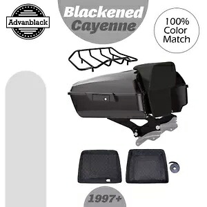 Advan 黒くなったカイエン チョップド ツアー パック バックレスト ブラック ヒンジ ハーレー 1997+用 Advan Blackened Cayenne Chopped Tour Pack Backrest Black Hinges For Harley 1997+ 【並行輸入品】｜カスタムパーツ WORLD倉庫