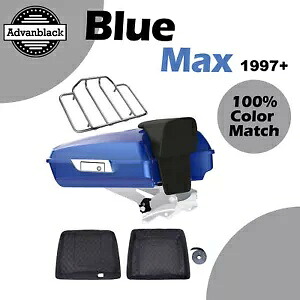 Advanblack ブルー マックス レイザー ツアー パック トランク 荷物 バックレスト 1997+ ハーレー用 Advanblack Blue Max Razor Tour Pack Trunk Luggage Backrest For 1997+ Harley 【並行輸入品】