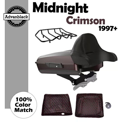ミッドナイト クリムゾン レイザー ツアー パック ラップアラウンド 97+ ハーレー ストリート ロード グライド用 Midnight Crimson Razor Tour Pack Wrap Around For 97+ Harley Street Road Glide 【並行輸入品】