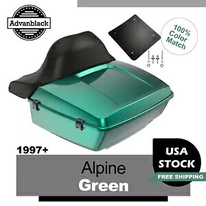 アルペン グリーン ラッシュモア キング ツアー パック パック ハーレー/ソフテイル 97+ に適合 Alpine Green Rushmore King Tour Pack Pak Fits Harley/Softail 97+ 【並行輸入品】
