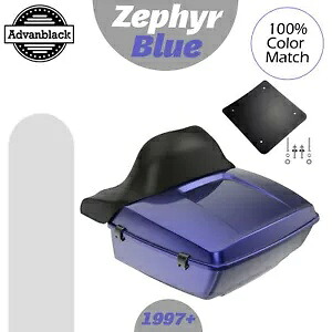 Advanblack ゼファー ブルー ラッシュモア キング ツアー パック パック パッド ハーレー/ソフテイル 97+用 Advanblack Zephyr Blue Rushmore King Tour Pak Pack Pad For Harley/Softail 97+ 【並行輸入品】