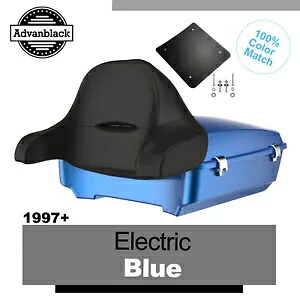 Rushmore チョップド ツアー パック ラップアラウンド 97 年以上のハーレー/ソフテイル用 エレクトリック ブルー Rushmore Chopped Tour Pak Pack Wrap Around For 97+ Harley/Softail ELECTRIC BLUE 【並行輸入品】