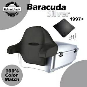バラクーダ シルバー ラッシュモア キング ツアー パック 97+ ハーレー ツーリング/ソフテイル用 Barracuda Silver Rushmore King Tour Pak Pack For 97+ Harley Touring/Softail 【並行輸入品】