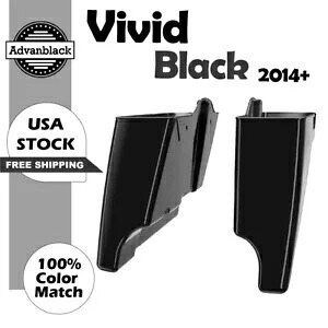 Advan ビビッド ブラック デュアル カットアウト 拡張サドルバッグ ボトム 2014 年以降のハーレーに適合 Advan Vivid Black Dual Cutout Extended Saddlebag Bottom Fits 2014+ Harley 【並行輸入品】