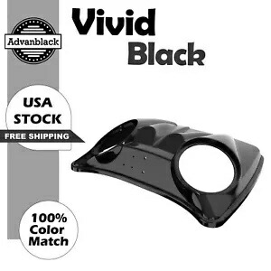 Advan ビビッドブラック デュアル 8 インチ スピーカー蓋 ハーレーラッシュモアツアーパックパックに適合 Advan Vivid black Dual 8'' Speaker Lid Fits for Harley Rushmore Tour Pak Pack 【並行輸入品】