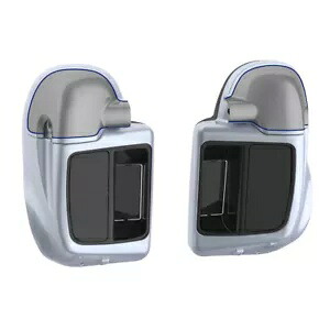 Advanblack チャコールパール & ブリリアントシルバー 2 トーンロワーフェアリング ハーレー用 Advanblack Charcoal Pearl & Brilliant Silver 2-Tone Lower Fairings For Harley 【並行輸入品】