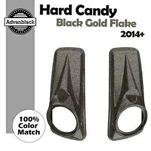 ハード キャンディー ブラック ゴールド フレーク 8 インチ スピーカー蓋カバー ハーレーダビッドソン 14+ に適合 Hard Candy Black Gold Flake 8'' Speaker Lids Cover Fits Harley Davidson 14+ 【並行輸入品】