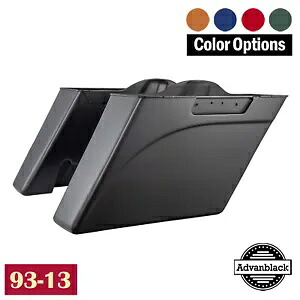 デュアルノーカットストレッチ拡張サドルバッグサイドカバー 93-13 ハーレーツーリング用 Dual Uncut Stretched Extended Saddlebags Side Cover For 93-13 Harley Touring 【並行輸入品】