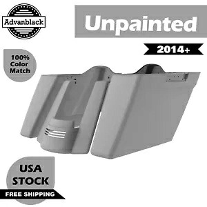 未塗装デュアルアンカットストレッチ拡張サドルバッグサイドカバー 2014 年以降のハーレーに適合 Unpainted Dual Uncut Stretched Extended Saddlebags Side Cover Fits 2014+ Harley 【並行輸入品】|カスタムパーツ WORLD倉庫