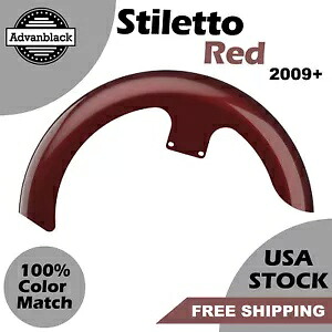 スティレット レッド 21 インチ リビール ラッパー ハガー フロント フェンダー 09+ ハーレー HD SG&RG&EG に適合 Stiletto Red 21" Reveal Wrapper Hugger Front Fender Fits 09+ Harley HD SG&RG&EG 【並行輸入品】｜カスタムパーツ WORLD倉庫