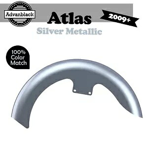 アトラス シルバー メタリック 19 インチ リビール ラッパー ハガー フロント フェンダー ハーレー 09+ に適合 Atlas Silver Metallic 19\