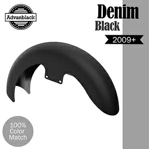 デニムブラック 19 インチ リビールラッパーハガー フロントフェンダー 09+ ハーレーツーリングに適合 Denim Black 19\