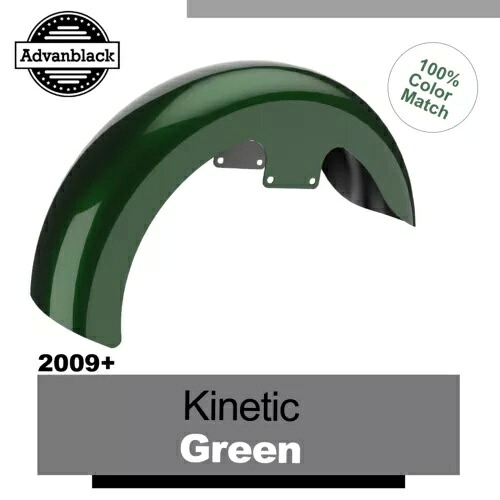 キネティックグリーン 19 インチ リビールラッパーハガー フロントフェンダー ハーレー 09+ に適合 Kinetic Green 19\