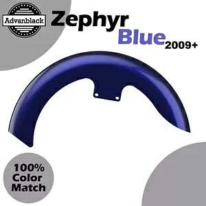 Zephyr ブルー 19 インチ リビール ラッパー ハガー フロント フェンダー 09+ ハーレー ツーリングに適合 Zephyr Blue 19" Reveal Wrapper Hugger Front Fender Fits 09+ Harley Touring 【並行輸入品】｜カスタムパーツ WORLD倉庫