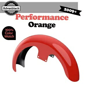 パフォーマンスオレンジ 21 インチ リビール ラッパー ハガー フロントフェンダー 2009 年以降のハーレーに適合 Performance Orange 21\
