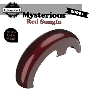 ミステリアスレッド Sunglo 19 インチ リビールラッパーハガー フロントフェンダー ハーレー 09+ に適合 Mysterious Red Sunglo 19\