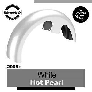 ホワイトホットパール 21インチ リビールラッパーハガー フロントフェンダー ハーレーツーリング 2009+用 White Hot Pearl 21\