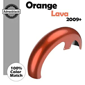 オレンジ ラバ 21 インチ リビール ラッパー ハガー フロントフェンダー 09+ ハーレー HD SG&RG&EG に適合 Orange Lava 21\