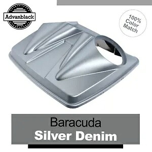 デュアル 8 インチ スピーカー蓋 Harley Tour Pak Pack BARRACUDA シルバーデニム用 Dual 8'' Speaker Lids For Harley Tour Pak Pack BARRACUDA SILVER DENIM 【並行輸入品】