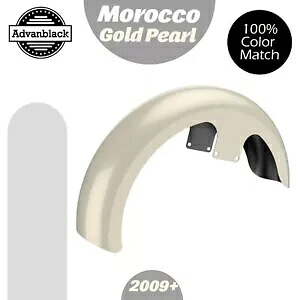 モロッコ ゴールド パール 21 インチ リビール ラッパー ハガー フロントフェンダー 2009 年以降のハーレーに適合 Morocco Gold Pearl 21\