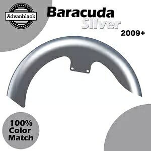バラクーダ シルバー 19 インチ リビール ラッパー ハガー フロント フェンダー 09+ ハーレー ツーリングに適合 Barracuda Silver 19\