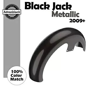 ブラックジャックメタリック 21 インチ リビールラッパーハガー フロントフェンダー 2009 年以降のハーレーに適合 Black Jack Metallic 21\