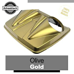 デュアル 8 インチ スピーカー蓋 Harley Razor、Chopped & King Tour Pak Pack 用 オリーブゴールド Dual 8'' Speaker Lids For Harley Razor, Chopped & King Tour Pak Pack OLIVE GOLD 【並行輸入品】