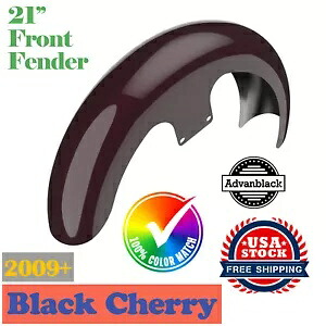 ブラックチェリー 21インチ リビールラッパーハガー フロントフェンダー 09+ ハーレー FLH ツーリング用 Black Cherry 21" Reveal Wrapper Hugger Front Fender For 09+ Harley FLH Touring 【並行輸入品】｜カスタムパーツ WORLD倉庫