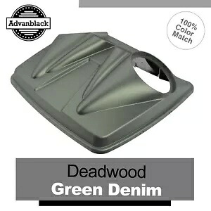 デュアル 8 インチ スピーカー蓋 Harley Tour Pak Pack 用 DEADWOOD GREEN DENIM Dual 8'' Speaker Lids For Harley Tour Pak Pack DEADWOOD GREEN DENIM 【並行輸入品】