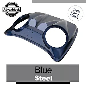 デュアル 8 インチ スピーカー蓋 Harley Razor、Chopped & King Tour Pak Pack 用 ブルースチール Dual 8'' Speaker Lids For Harley Razor, Chopped & King Tour Pak Pack BLUE STEEL 【並行輸入品】