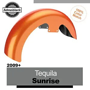 テキーラ サンライズ 19 インチ リビール ラッパー ハガー フロントフェンダー 09+ ハーレーツーリングに適合 Tequila Sunrise 19\
