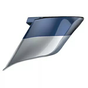 ミッドナイトブルー & バラクーダシルバー 2 トーン拡張サイドカバー 2014 年以降のハーレー用 Midnight Blue & Barracuda Silver 2-Tone Extended Side Covers For 2014+ Harley 【並行輸入品】