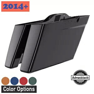 Advanblack デュアル アンカット ストレッチ拡張サドルバッグ ボトム 2014+ ハーレー用 Advanblack Dual Uncut Stretched Extended Saddlebags Bottoms For 2014+ Harley 【並行輸入品】|カスタムパーツ WORLD倉庫