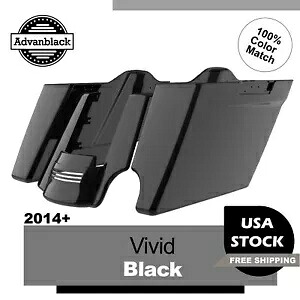 ビビッドブラック 2-1 ストレッチ拡張サドルバッグボトムスリアフェンダー 14+ ハーレー用 Vivid Black 2-1 Stretched Extended Saddlebag Bottoms Rear Fender For 14+ Harley 【並行輸入品】|カスタムパーツ WORLD倉庫