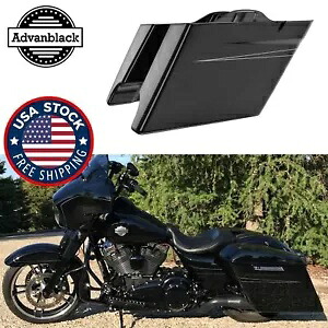 Advan ビビッドブラック ストレッチサドルバッグボトムス ピンストライプ ハーレーツーリング 14+ Advan Vivid Black Stretched Saddlebags Bottoms Pinstripe For Harley Touring 14+ 【並行輸入品】|カスタムパーツ WORLD倉庫