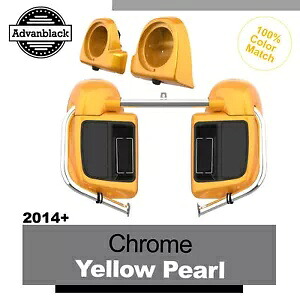 Advanblack クロムイエローパール下部ベントフェアリングは 2014 年以降のハーレーツーリングに適合 Advanblack Chrome Yellow Pearl Lower Vented Fairings Fits 2014+ Harley Touring 【並行輸入品】｜カスタムパーツ WORLD倉庫