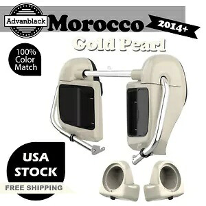 モロッコ ゴールド パール 下部ベンテッド フェアリング 14 歳以上のエレクトラ ロード ストリート グライド FLHR に適合 Morocco Gold Pearl Lower Vented Fairing Fits 14+ Electra Road Street Glide FLHR 【並行輸入品】｜カスタムパーツ WORLD倉庫