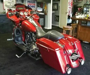 キャンディオレンジ ストレッチサドルバッグボトム 93-13 ハーレーストリートロードグライド FLHR 用 Candy Orange Stretched Saddlebags Bottom For 93-13 Harley Street Road Glide FLHR 【並行輸入品】|カスタムパーツ WORLD倉庫